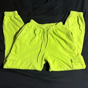 BP Vibrant Lime Cargo Sweatpants